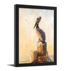 Pelican Perch Personalized Framed Canvas - Large