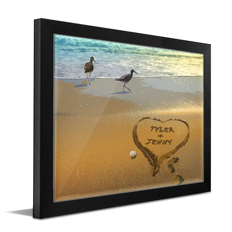 Beach Couple Personalized Framed Print