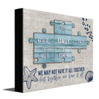 Seaside Puzzle Personalized Stretched Canvas - Small