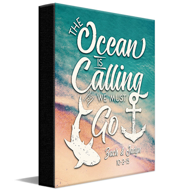 Call of the Ocean Personalized Stretched Canvas - Small
