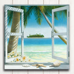 Island Romance Personalized Stretched Canvas Art