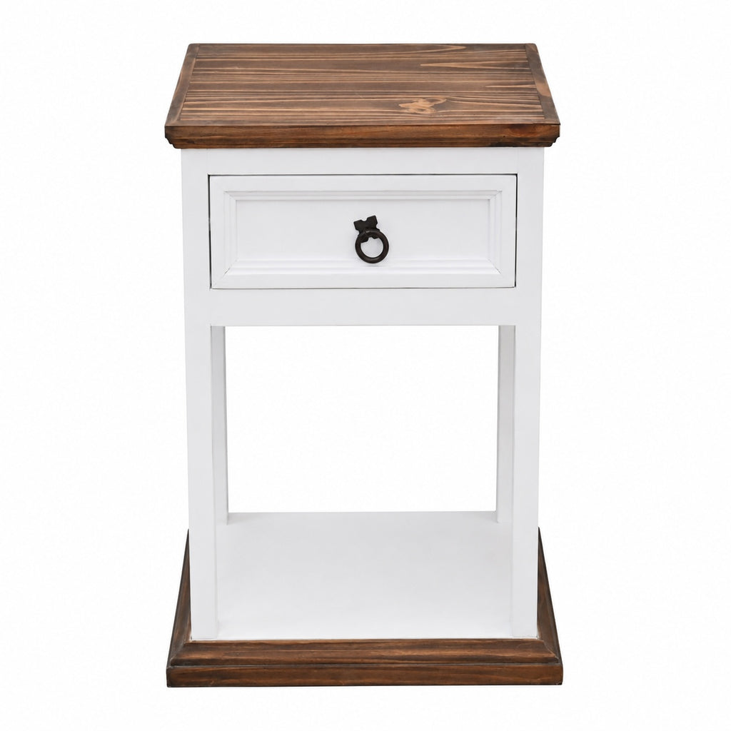 Classic White Open Nightstand
