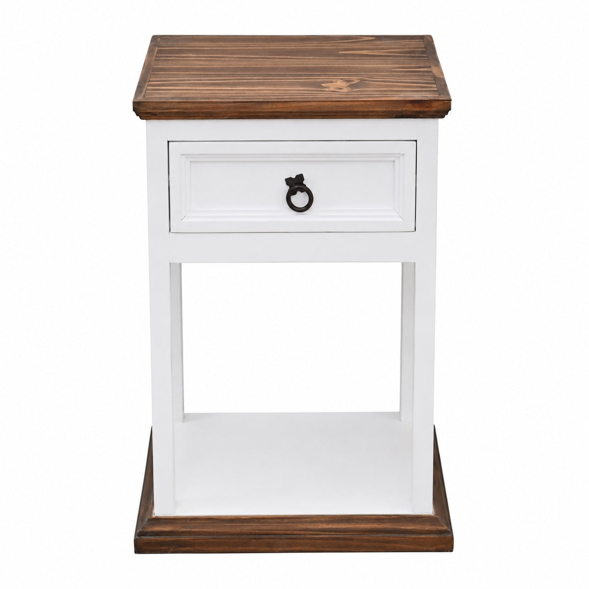 Classic White Open Nightstand