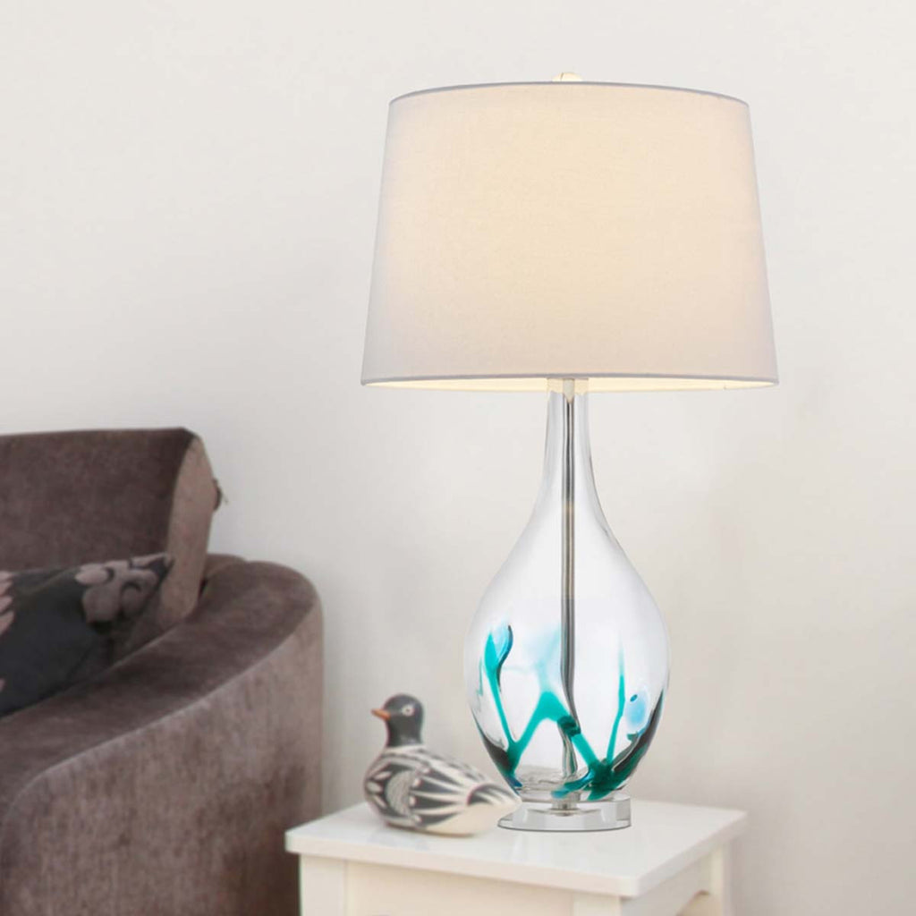 Crystalline Blue Table Lamp