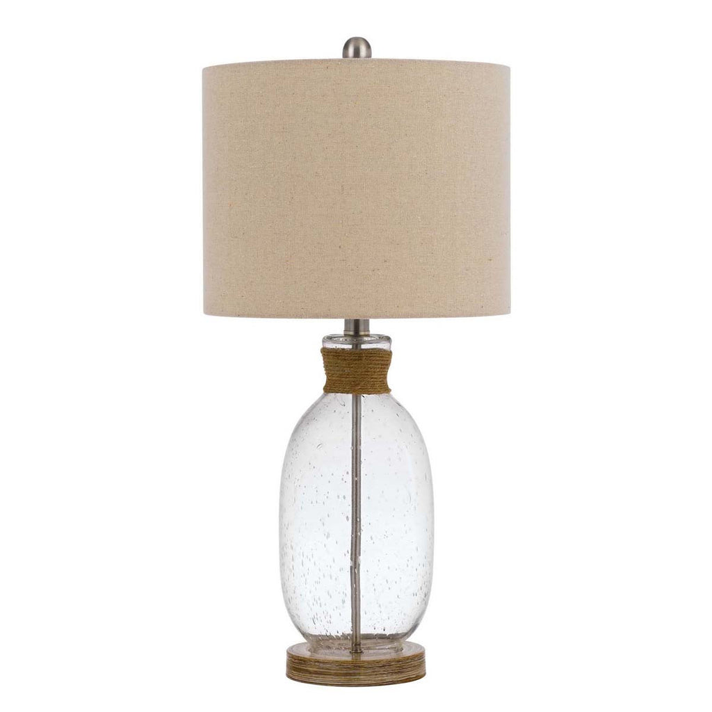Wide Bubble Glass Rope Table Lamp