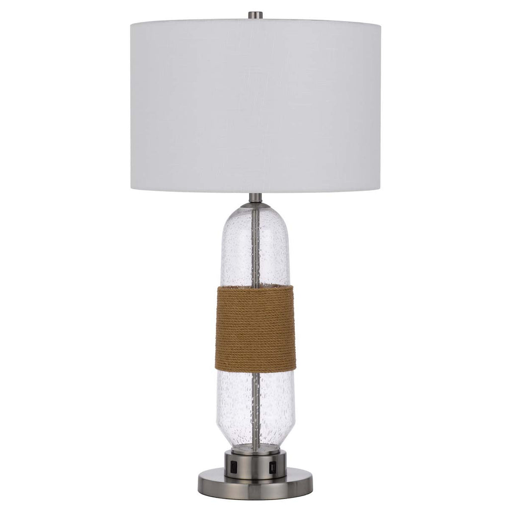 Slim Bubble Glass Rope Table Lamp