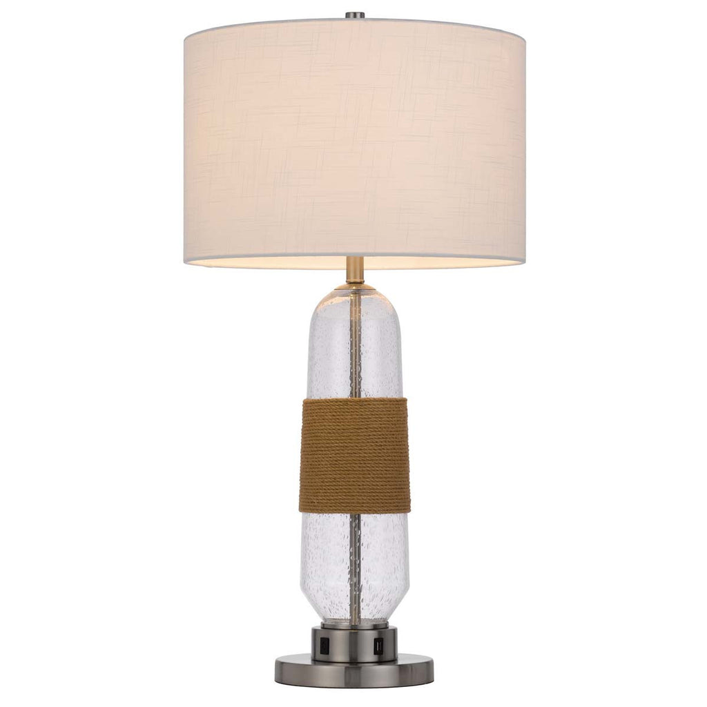 Slim Bubble Glass Rope Table Lamp
