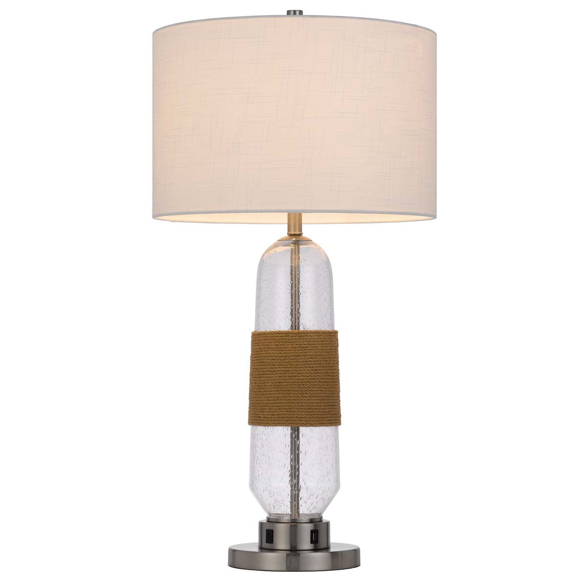 Slim Bubble Glass Rope Table Lamp
