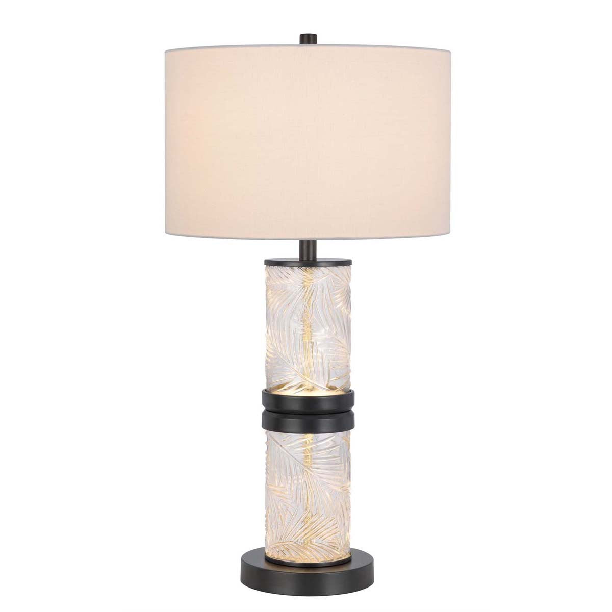 Carson Leaf Glass Table Lamp