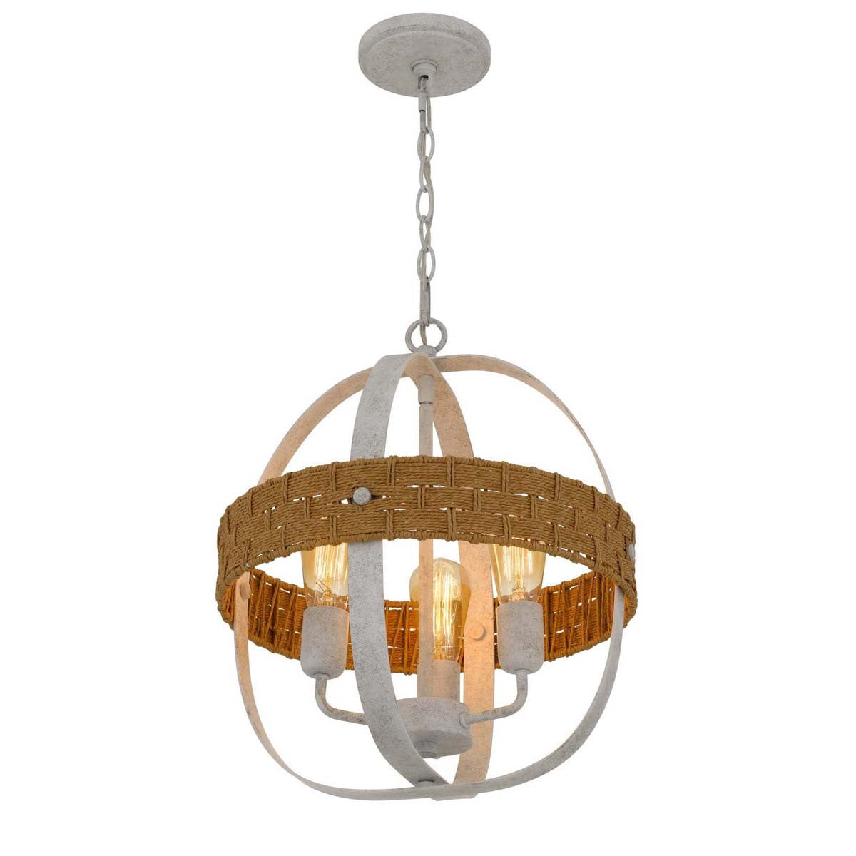 Barlow Cane Metal Chandelier - 3 Light