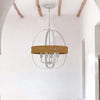 Barlow Cane Metal Chandelier - 4 Light