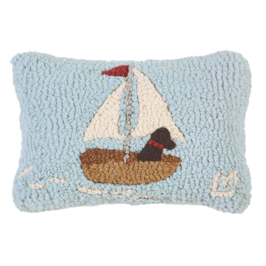 Sailing Lab Hooked Wool Rectangular Pillow - OVERSTOCK