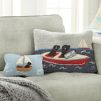 Sailing Lab Hooked Wool Rectangular Pillow - OVERSTOCK