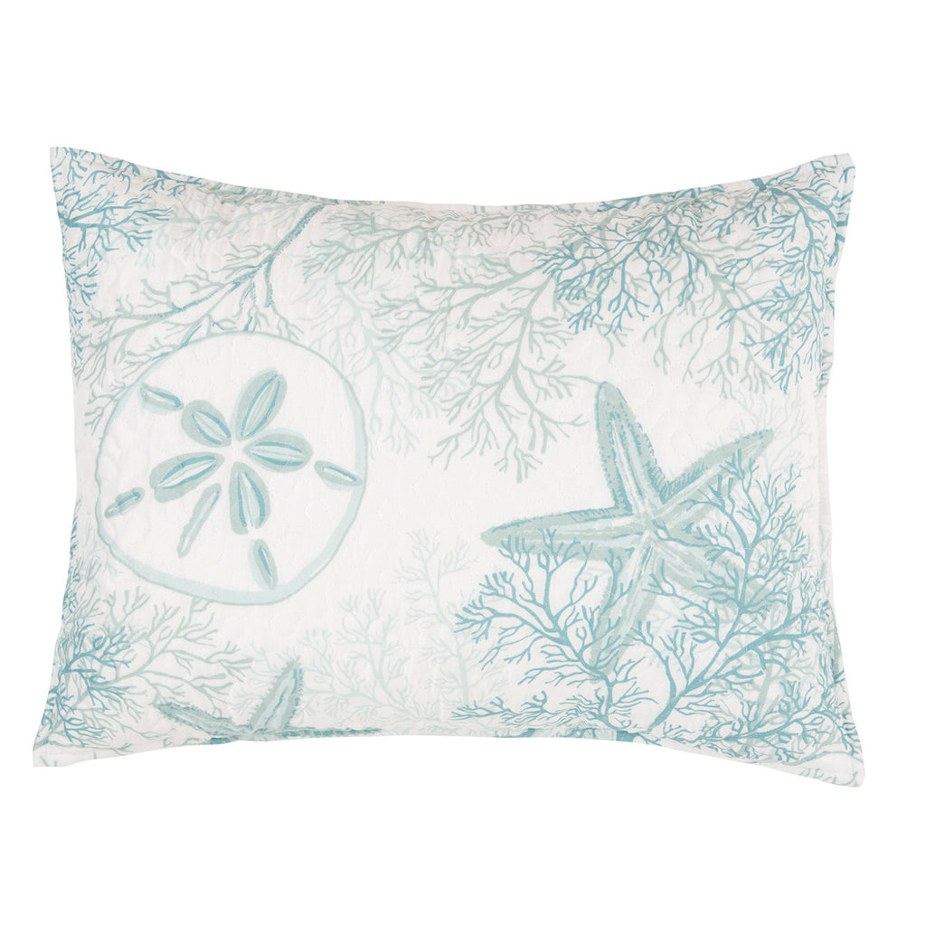Ivory Sea Garden Quilt Set - King
