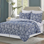 Coral Dreams Jacquard Coverlet Set - Full/Queen - OVERSTOCK