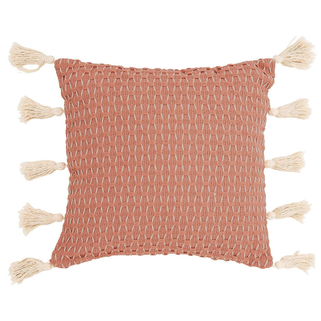 Textured Coral Accent Pillow - OVERSTOCK
