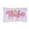 Ruffled Flamingos Pillow