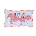Ruffled Flamingos Pillow