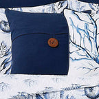 Navy Button Pillow