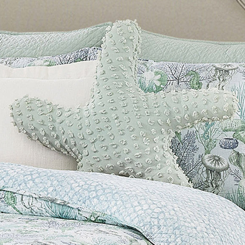 Sea Glass 3-D Starfish Pillow