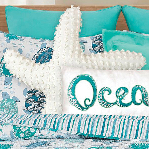 White 3-D Starfish Pillow