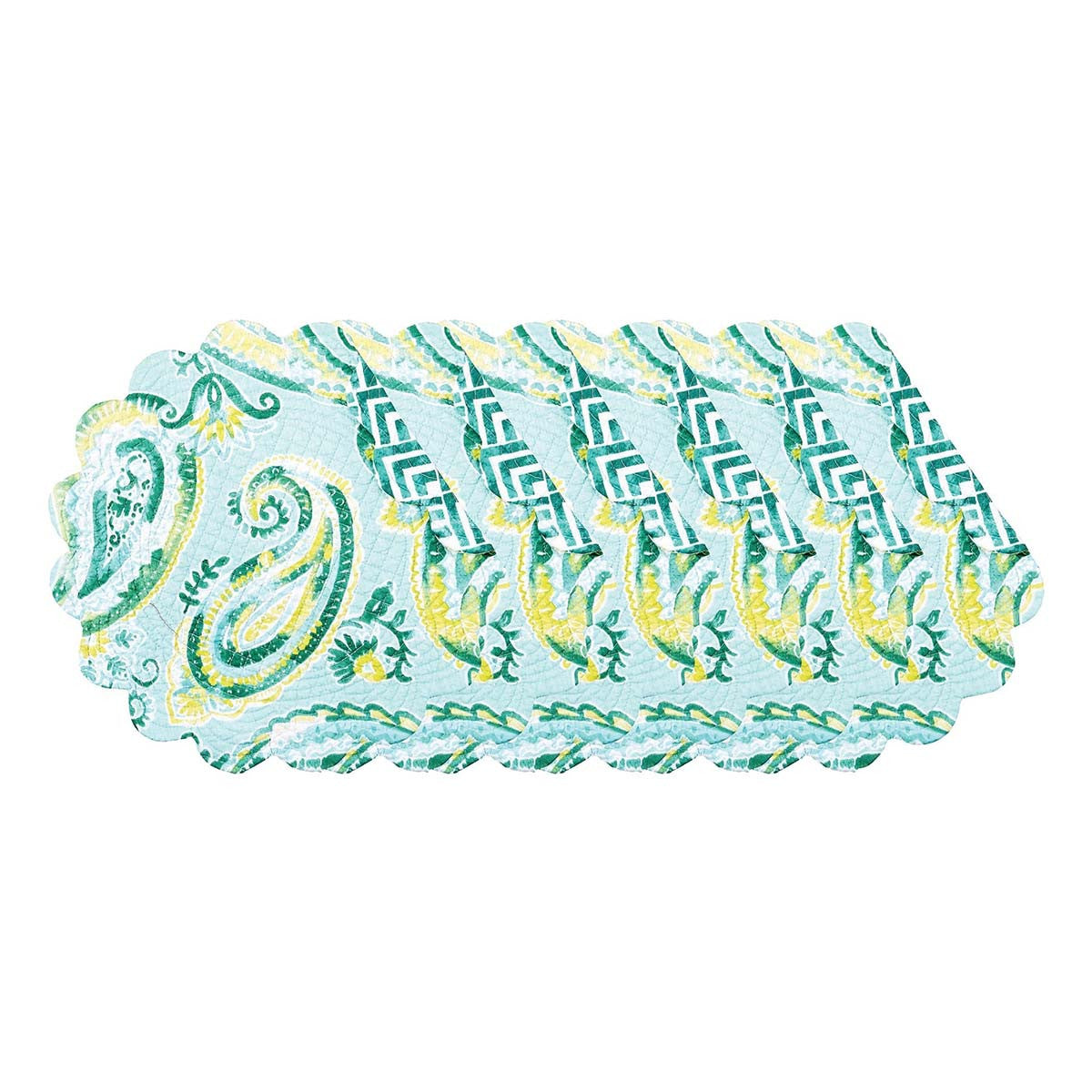Green Oasis Round Placemats - Set of 6