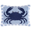 Blue Crab Hooked Pillow