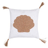 Wood Shell Beaded Pillow
