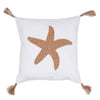 Wood Starfish Beaded Pillow