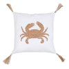 Wood Crab Beaded Pillow
