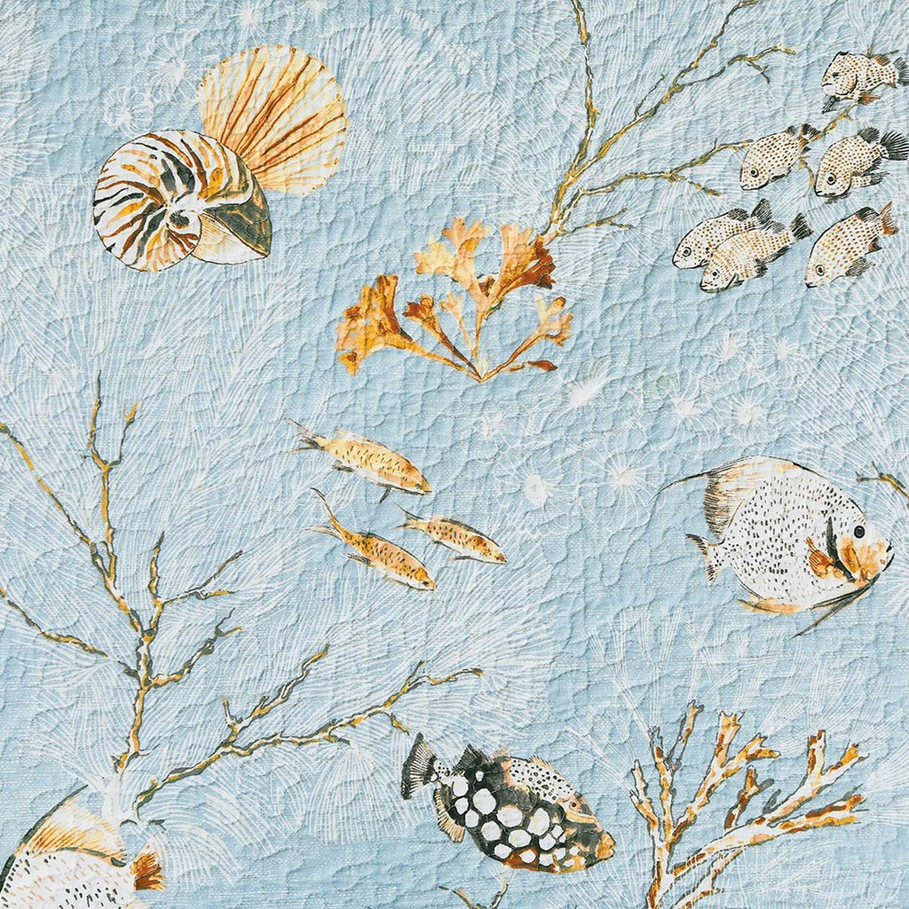 Undersea Impressions Quilt Bed Set - Full/Queen - OVERSTOCK