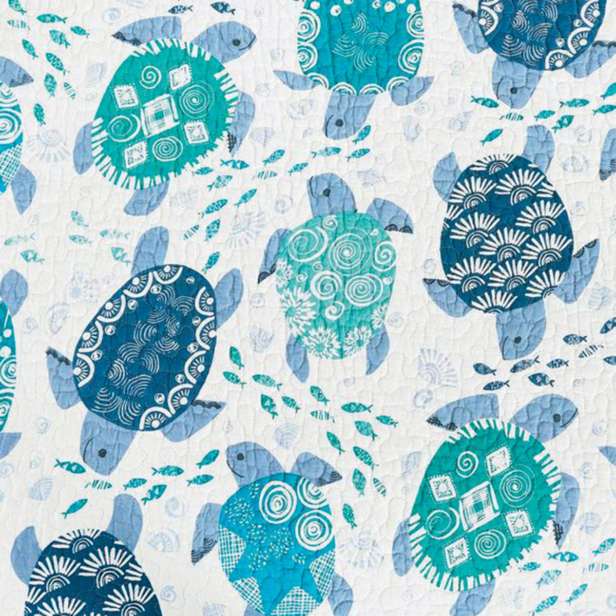 Turtle Tide Quilt Bed Set - Full/Queen - OVERSTOCK