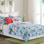 Flamingo Cove Quilt Bed Set - Twin - OVERSTOCK
