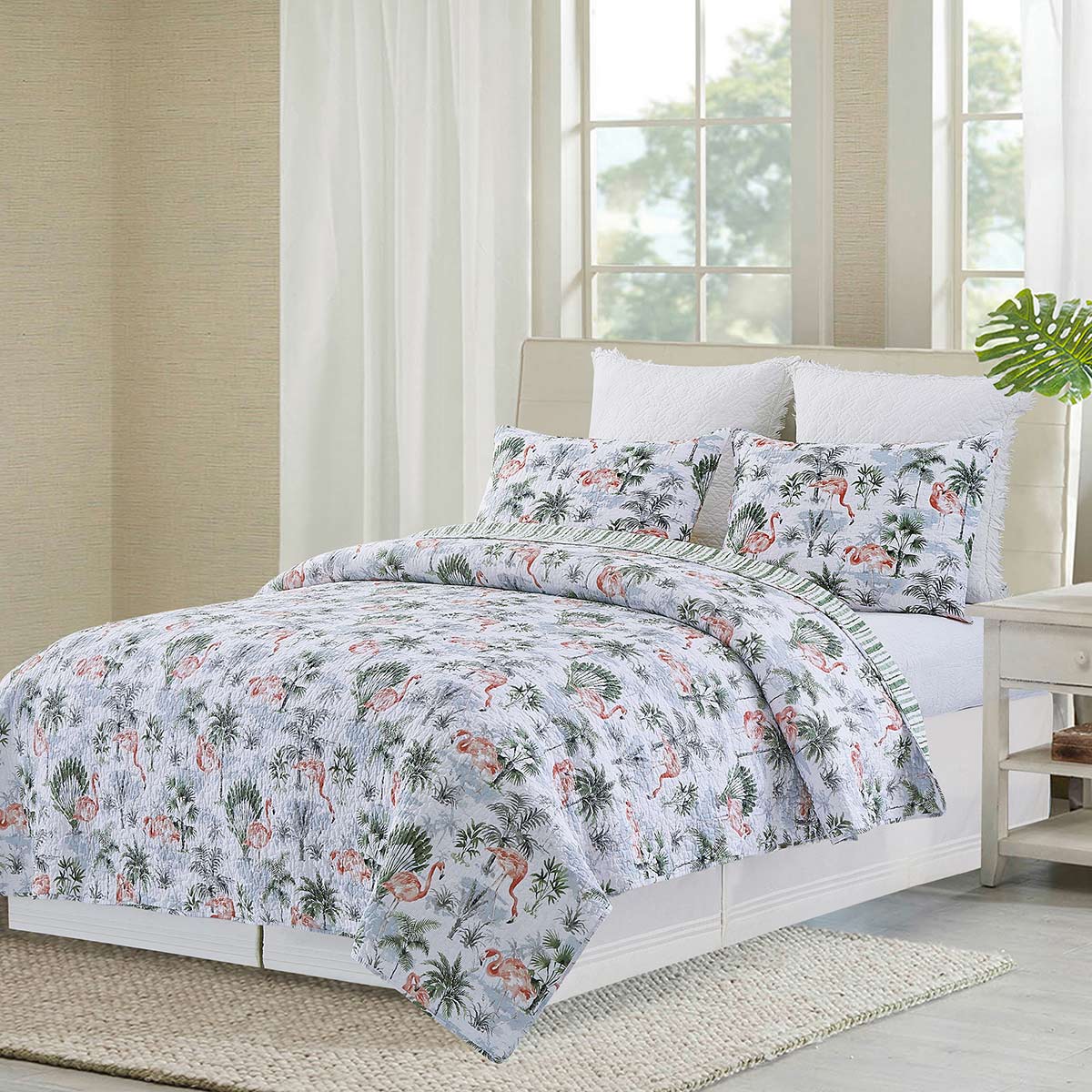 Flamingo Island Quilt Set - King