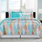 Coastal Colors Quilt Bed Set - Full/Queen