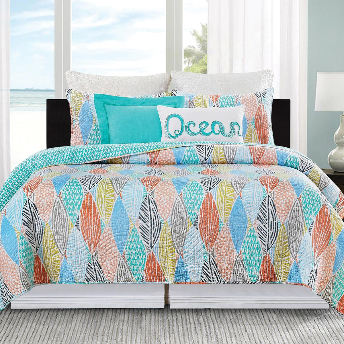 Coastal Colors Quilt Bed Set - Full/Queen