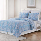 Seaside Azure Quilt Bed Set - Twin - OVERSTOCK