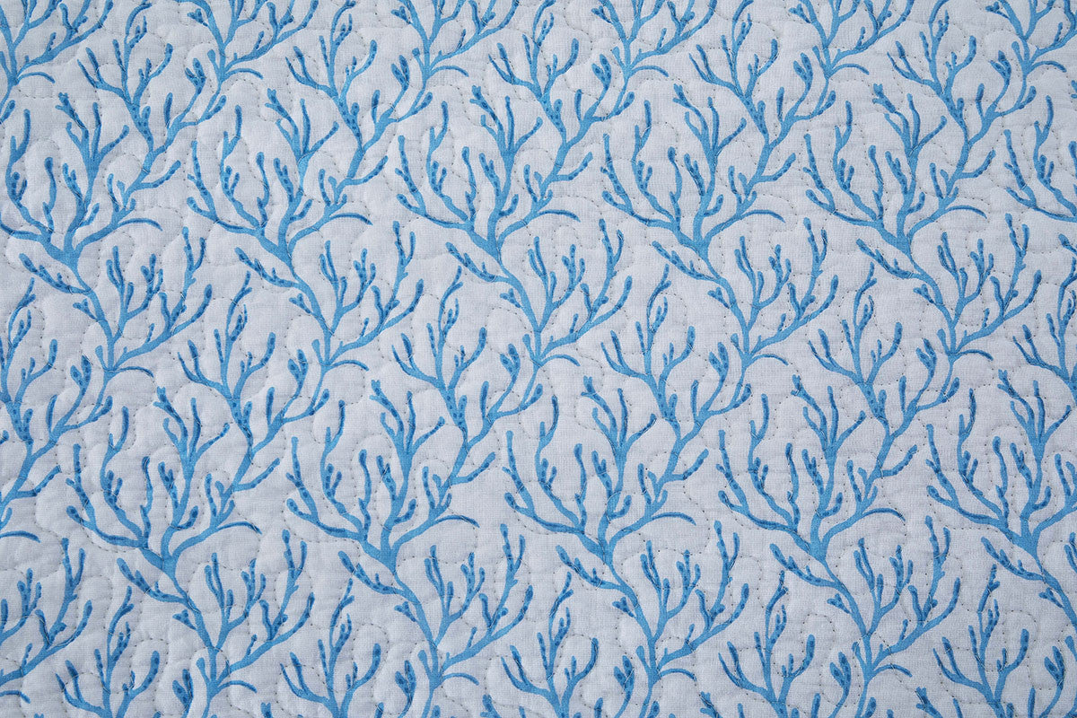 Seaside Azure Quilt Bed Set - King