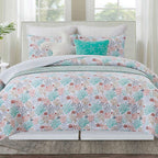 Coral Palette Quilt Set - Full/Queen