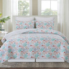Coral Palette Quilt Set - King