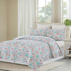 Coral Palette Quilt Set - King