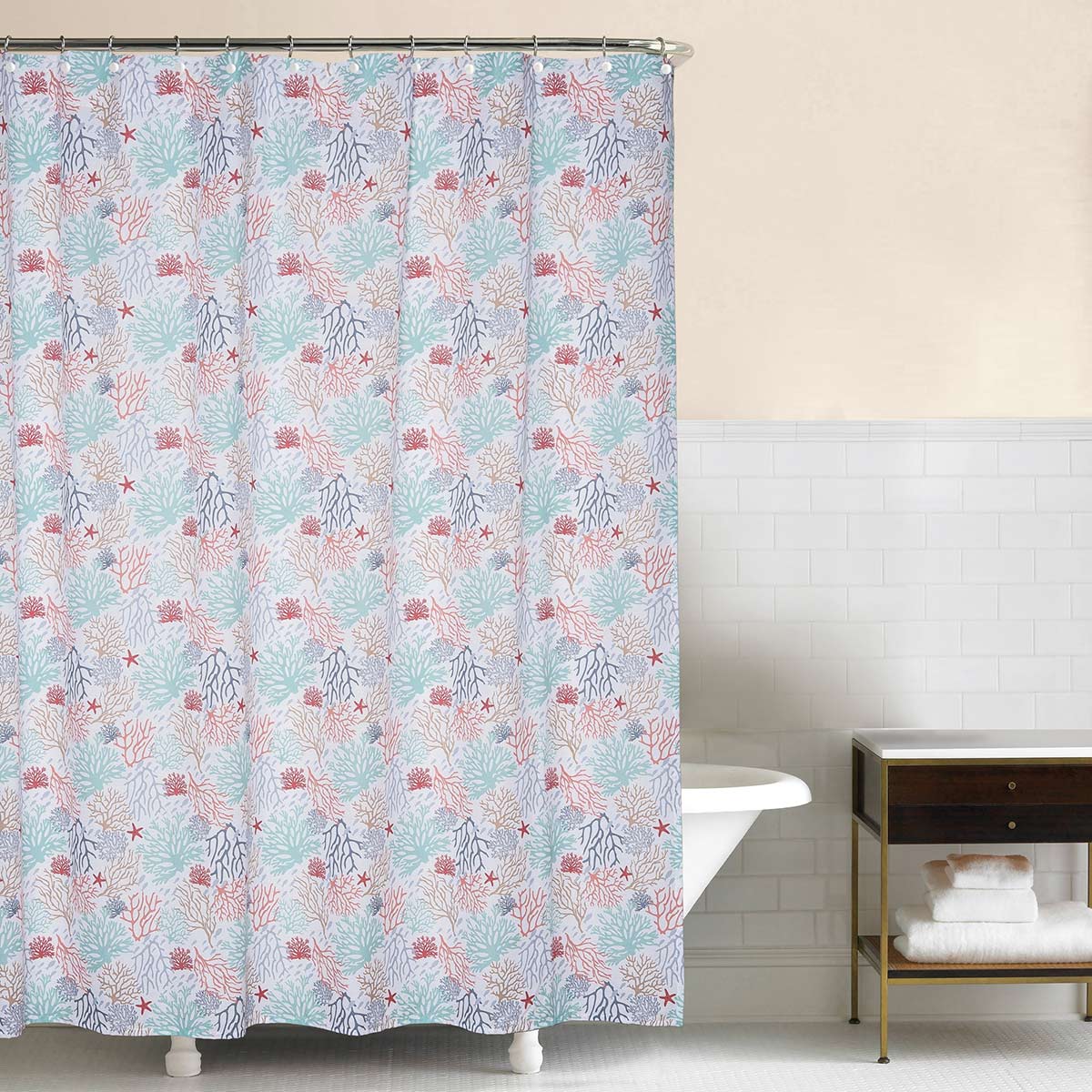 Coral Palette Shower Curtain