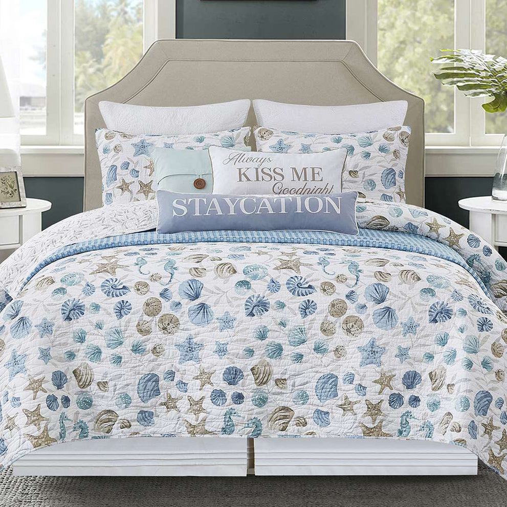 Shellscape Quilt Bed Set - Twin