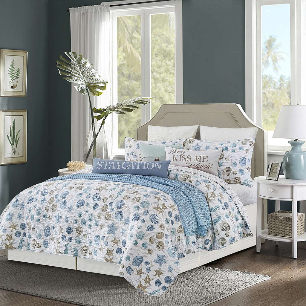 Shellscape Quilt Bed Set - Full/Queen