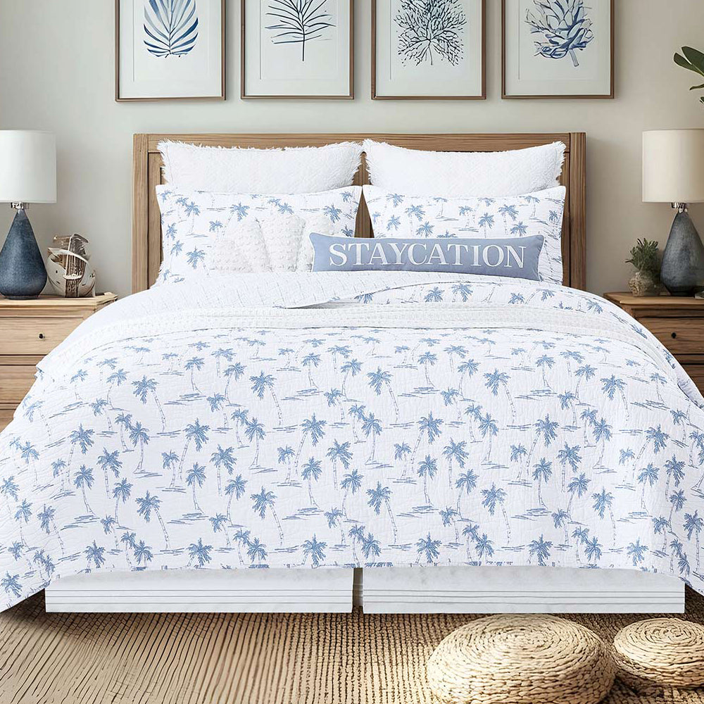 Palm Breeze Quilt Set - Full/Queen