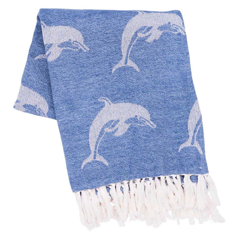 Blue Dolphin Seas Throw
