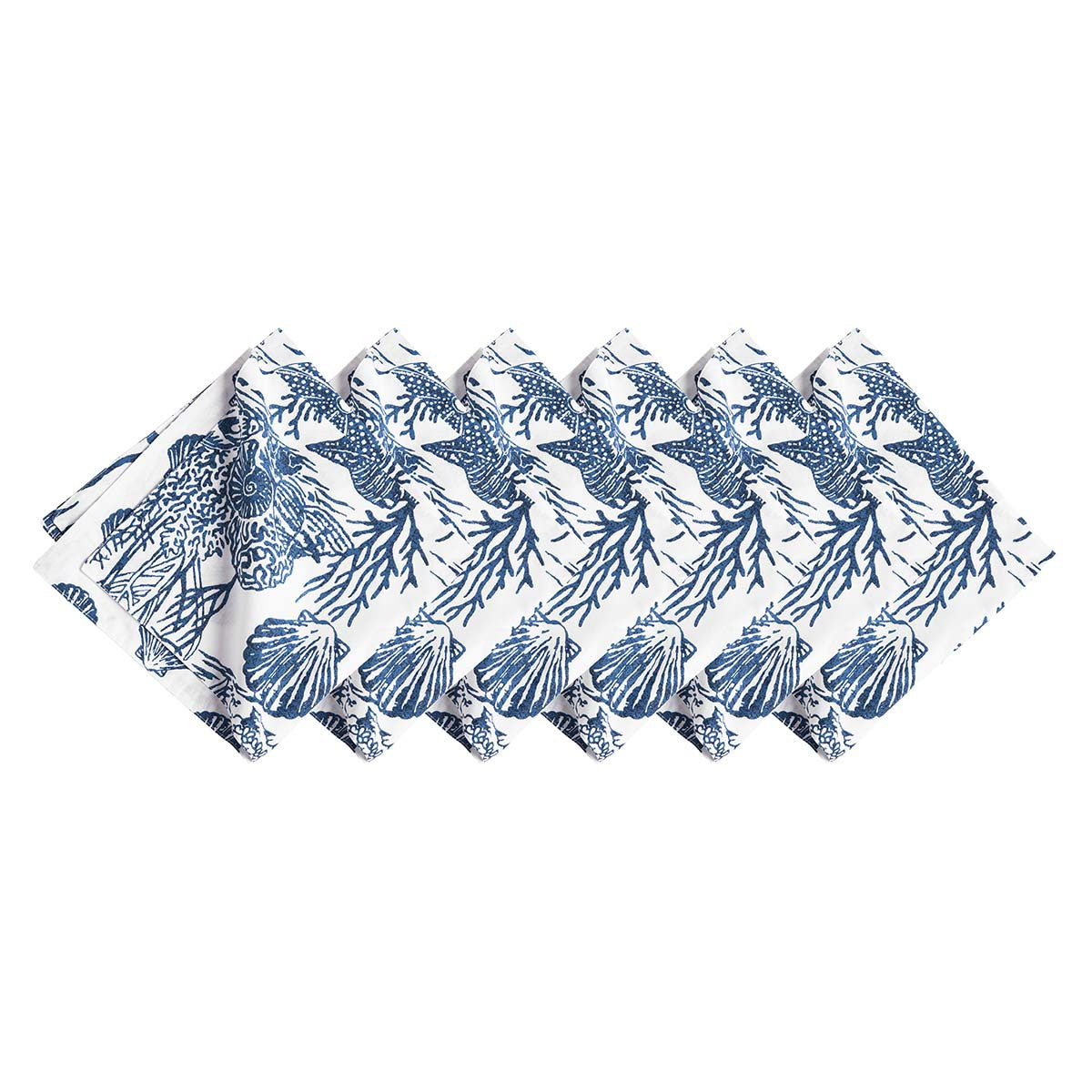 Indigo Coral Napkins - Set of 6