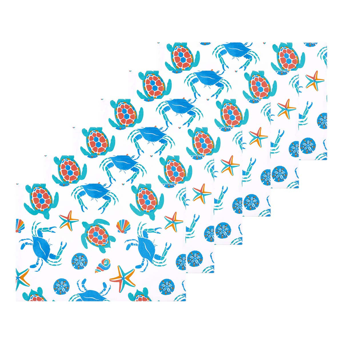 Vibrant Sea Life Placemats - Set of 6