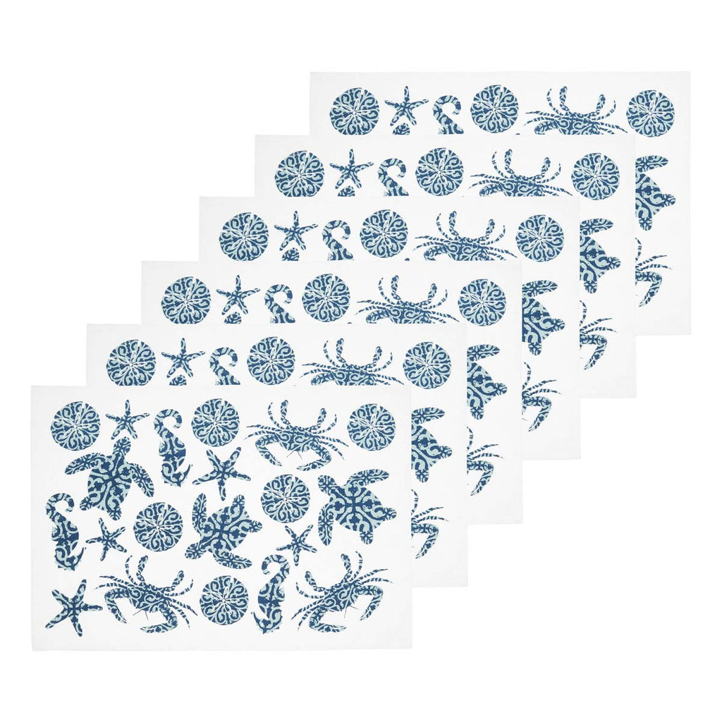 Seaside Blue Placemats - Set of 6