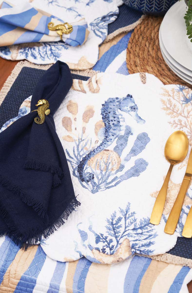 Seaside Seahorse Table Runner